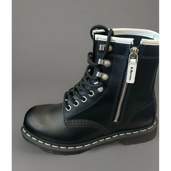 NWOT Dr.Martens SZ 6 1460 Zipped HDW women’s Airwair With Bouncing Soles Black - Picture 4 of 10